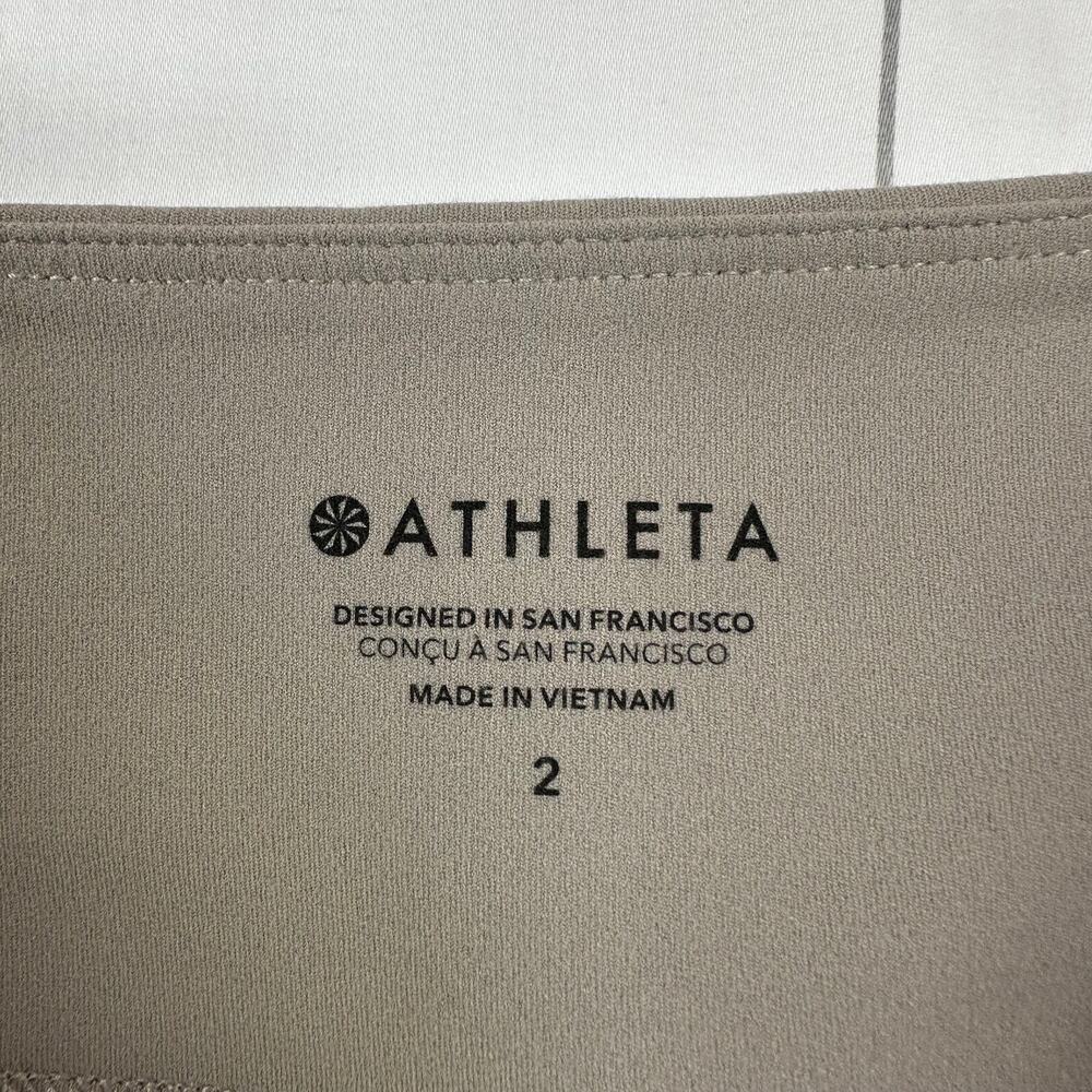 Athleta Pants Womens 2 Taupe Endless High Rise City Minimal Commute Work Pull On - Picture 5 of 13